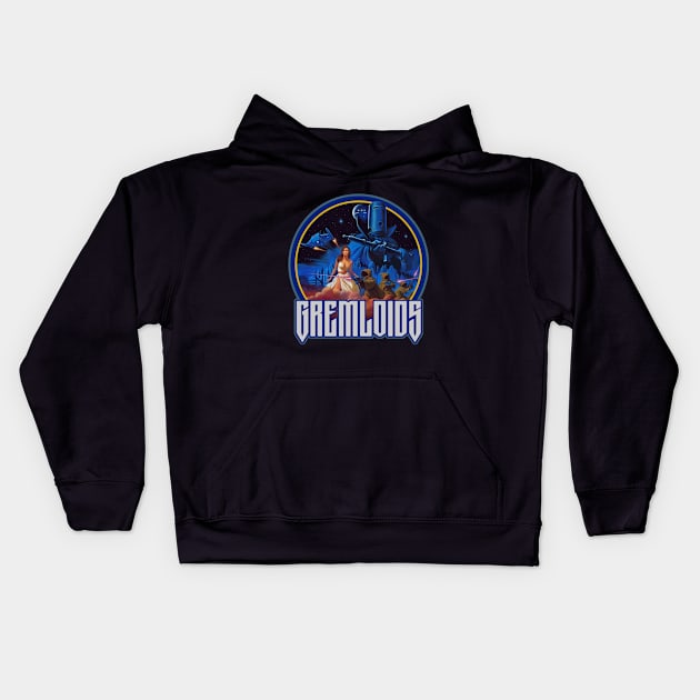 80s sci fi parody Kids Hoodie by Trazzo